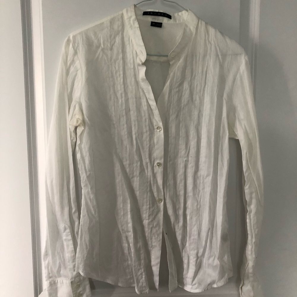THEORY 100%cotton white shirt